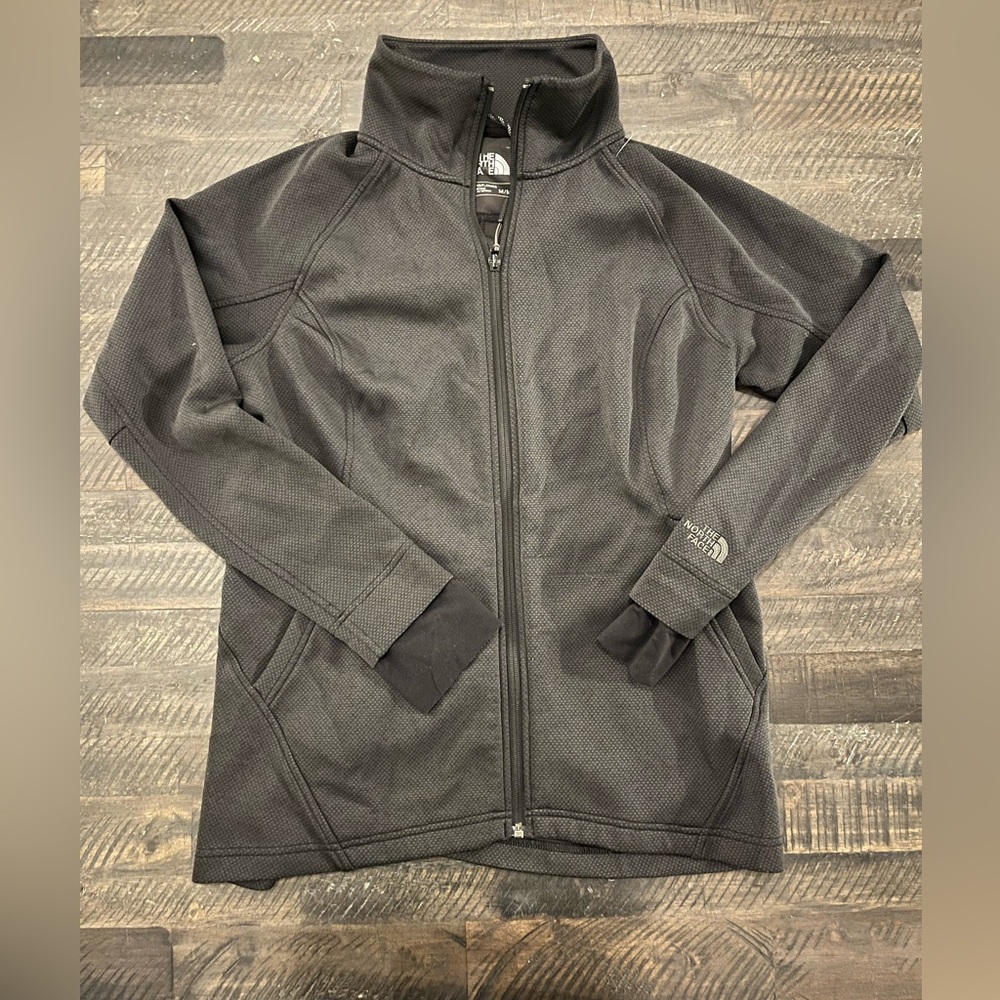 The North Face Women's Agave Full-Zip Jacket - Textured Hardface Fleece Black M